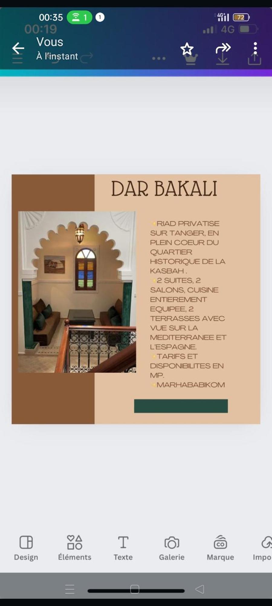 Riad Bkl Luxury Dar Baroud Танжер Екстериор снимка